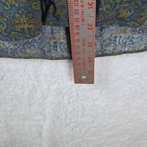 Nautica Men's Filigree Floral Long Sleeve Button-down Shirt Blue Yellow XL - Picture 4 of 6